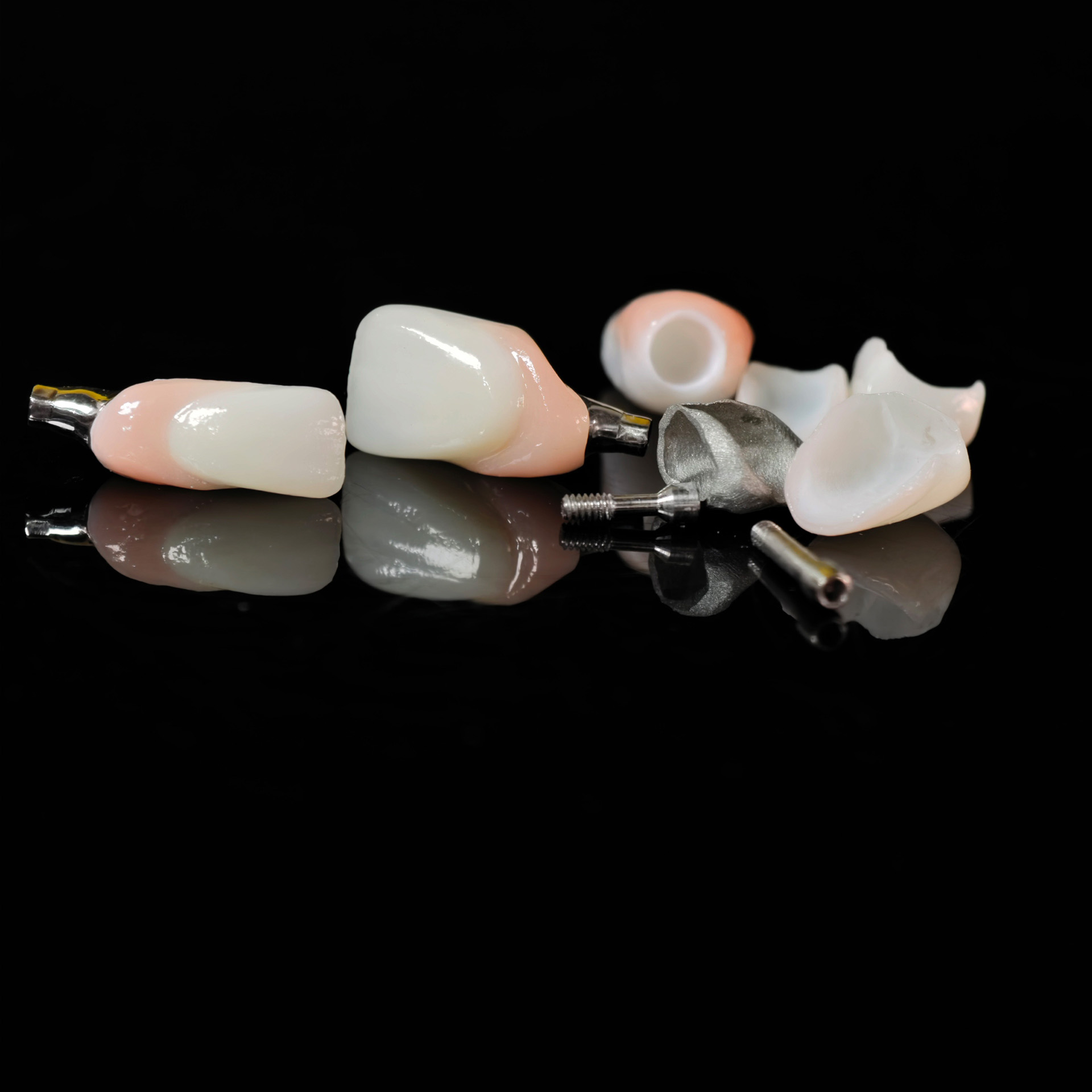 Zirconia crown with screw retained and c