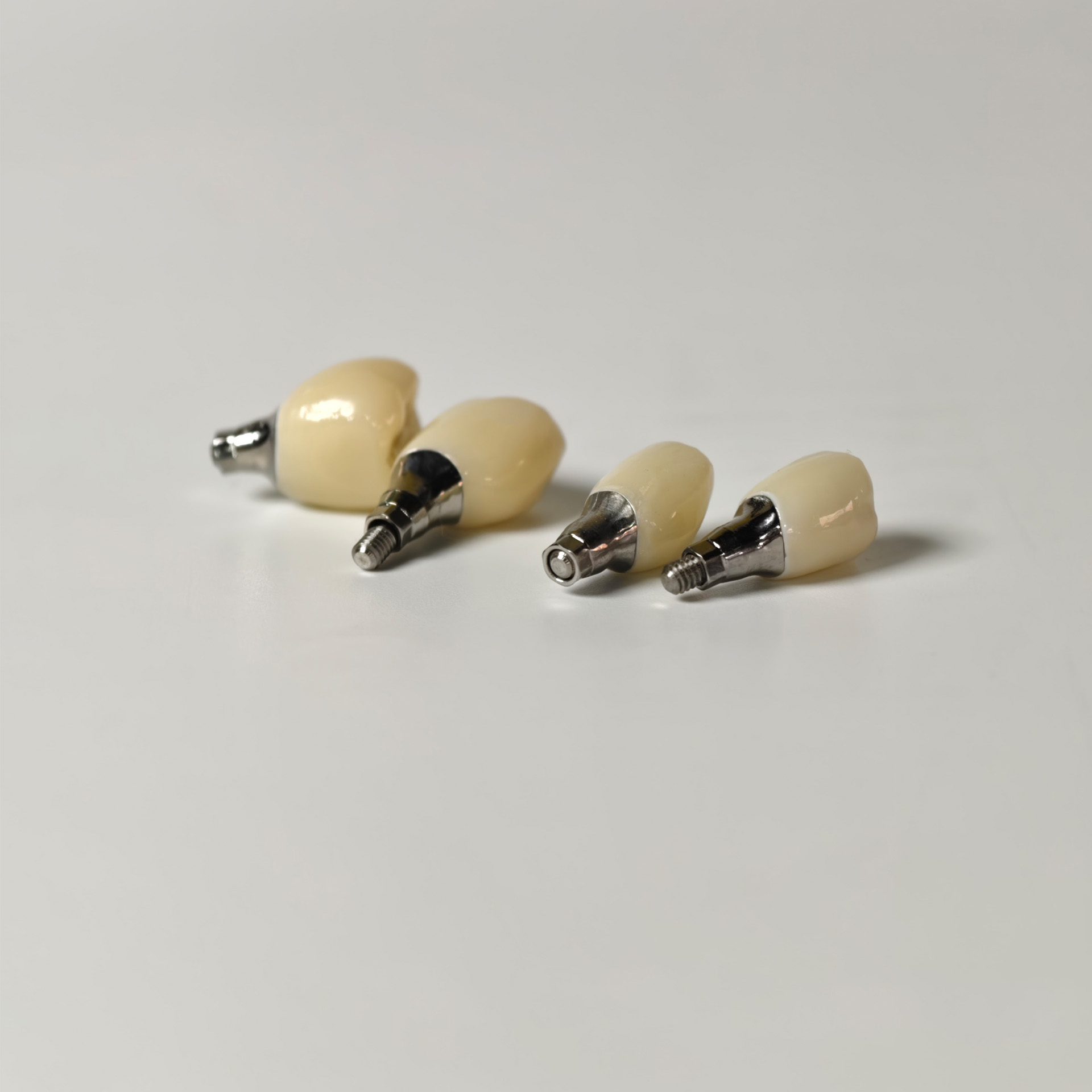 Zirconia crowns with screw retained