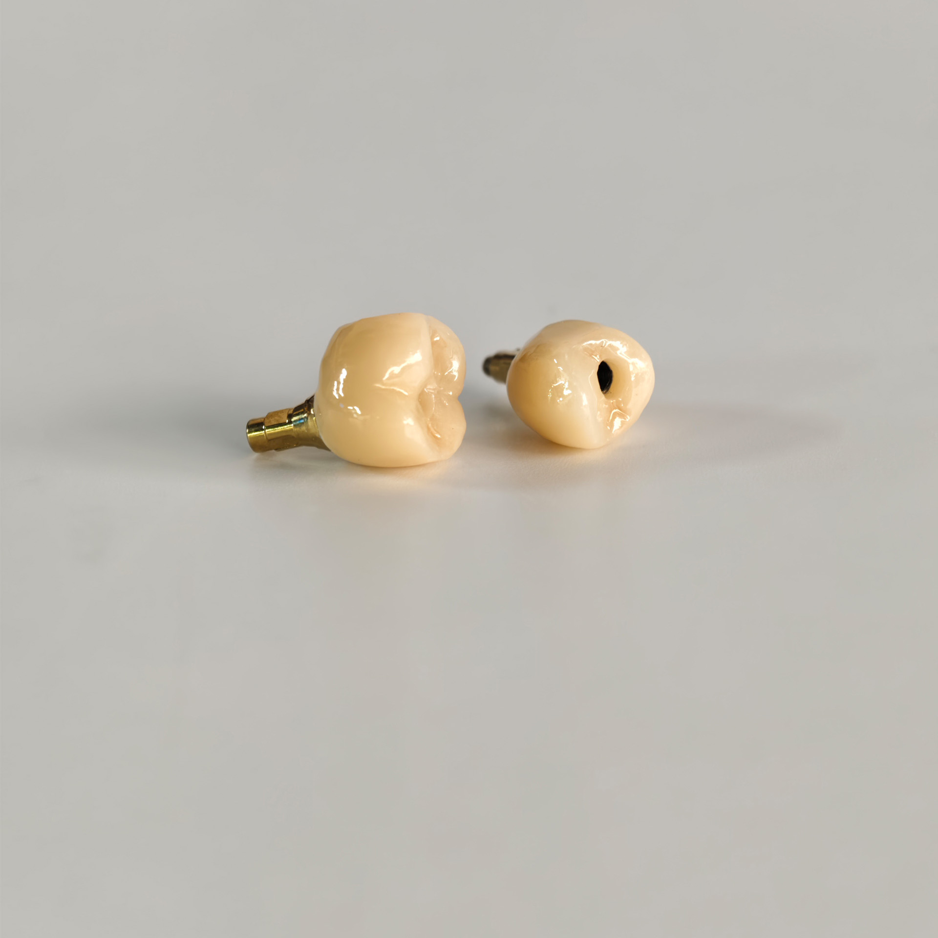 Zirconia crowns with screw retained and 